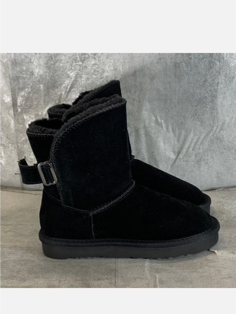 STYLE & CO Women's Black Teenyy Cold-Weather Faux-Fur Spilt-Shaft Boots SZ 8 NWT